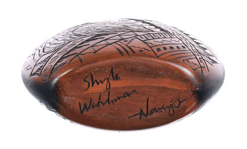 Hand Crafted Eagle Navajo Vase JX125598